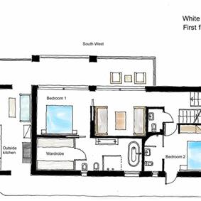 5 bedroom luxury villa with infinity pool, sea views and tennis court near Chania, sleeps 10